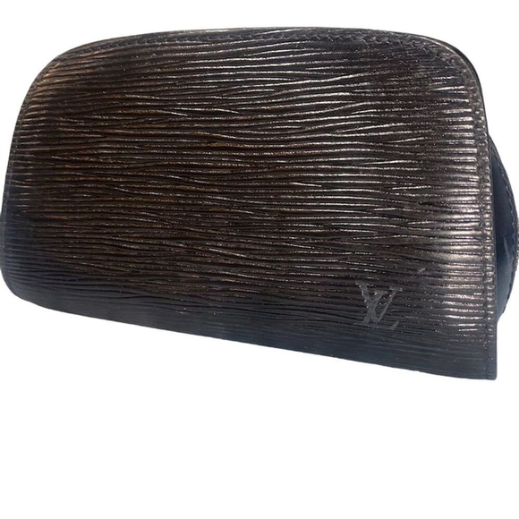 Louis Vuitton Black Epi Leather Dauphine Cosmetic Pouch Clutch Small - Picture 3 of 10